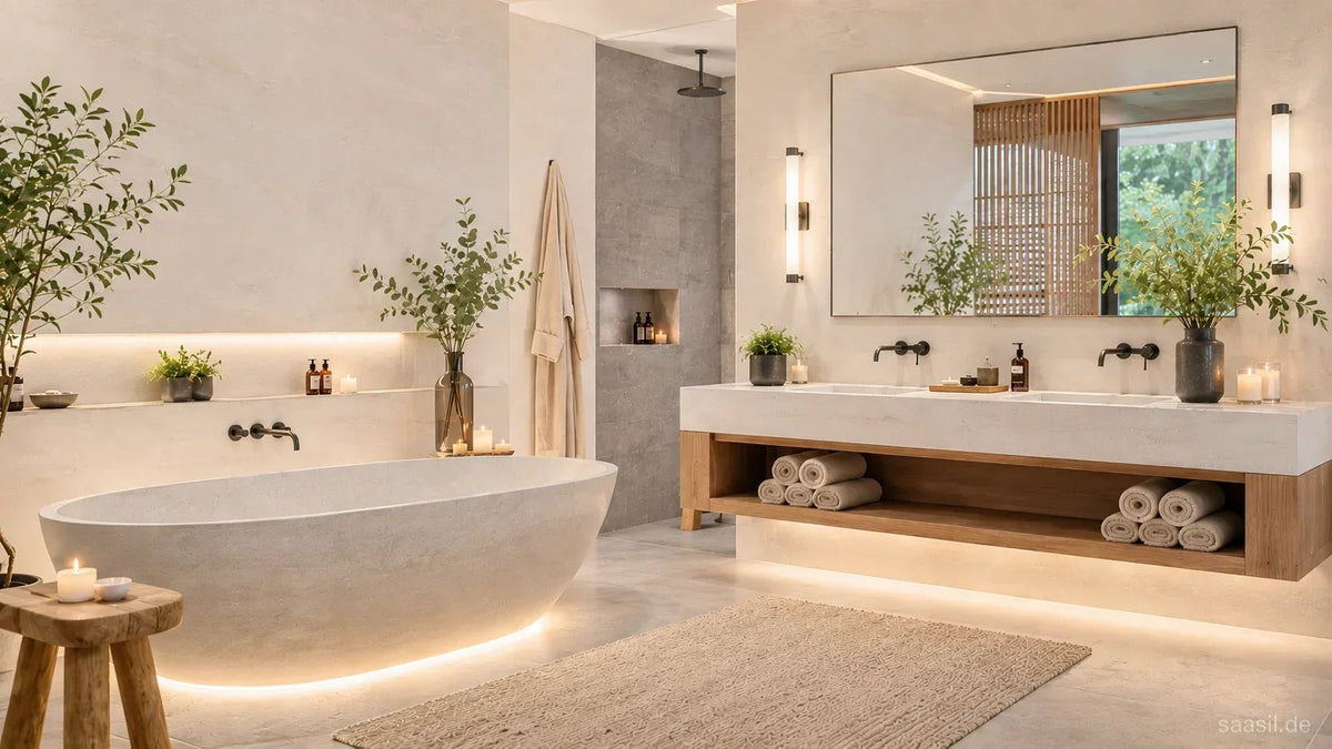 Badezimmer Spa Atmosphäre durch richtige Beleuchtung – Ratgeber von Saasil