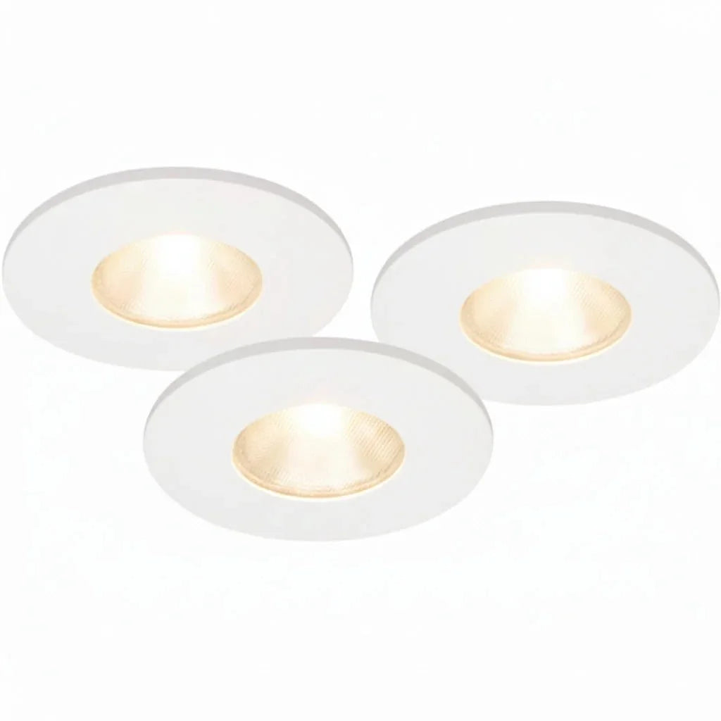 3er Set Malmbergs MD-315 LED Einbaustrahler – Weiß, Ø 60 mm, dimmbar