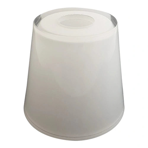 Lampenglas weiß glänzend, konischer Glasschirm für Lampen, Durchmesser 9 cm von Sorpetaler Leuchten