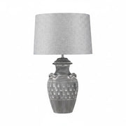 Hockerleuchte MANICA GRIGGIO Beton-Keramik grau Tischlampe