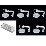 5x1W LED Unterbauleuchten Flach set inkl LED Trafo
