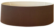 XXL Lampenschirm oval Plissee braun 90 cm für Hängelampe Lampenschirm – saasil.de