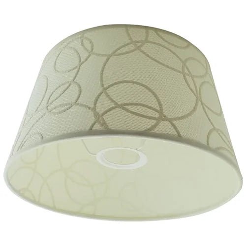 Lampenschirm rund Stoff creme mit Muster 25cm E27 Lampenschirm – saasil.de