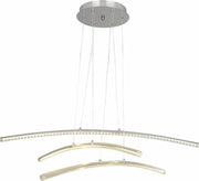 Stripe 43W LED Pendelleuchte Chrom Balkenleuchte Acryl 3x Stäbe – Pendelleuchte dimmbar