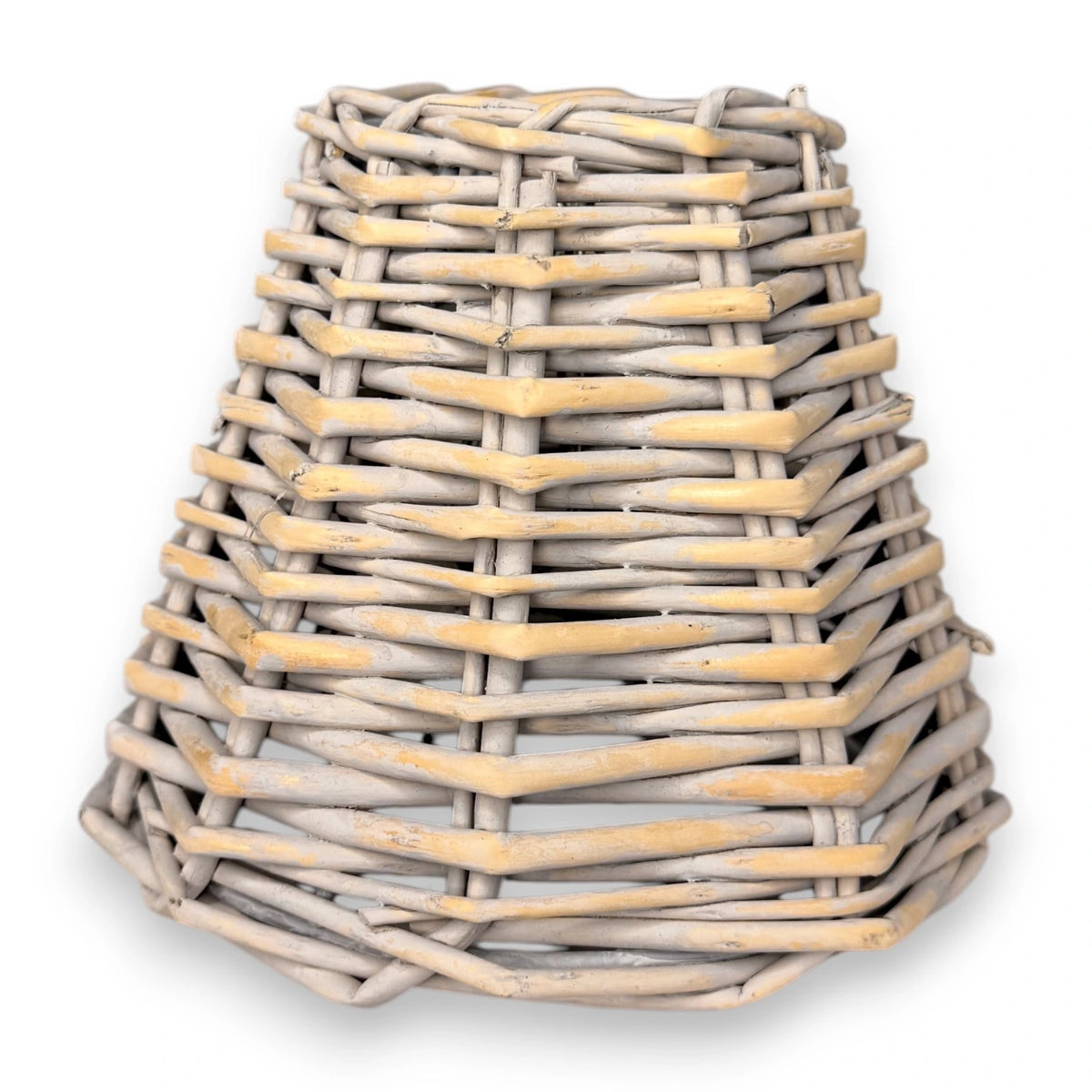Geflochtener Light & Living Klemm-Lampenschirm in Grau-Beige mit konischer Form
