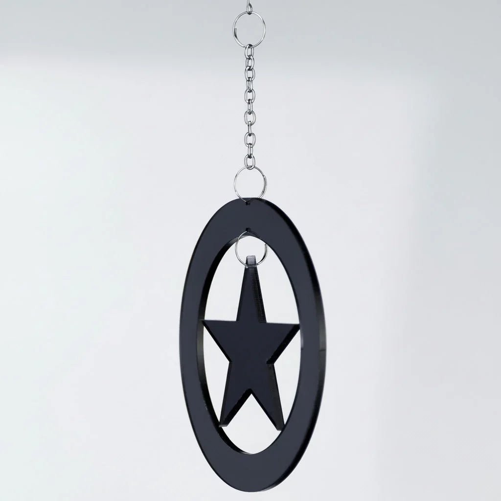 Christbaum Schmuck Weihnachtsbaum Anhanger Sternenring Schwarz Acryl C – stilvolles Wohnaccessoire & Dekoartikel aus Europa