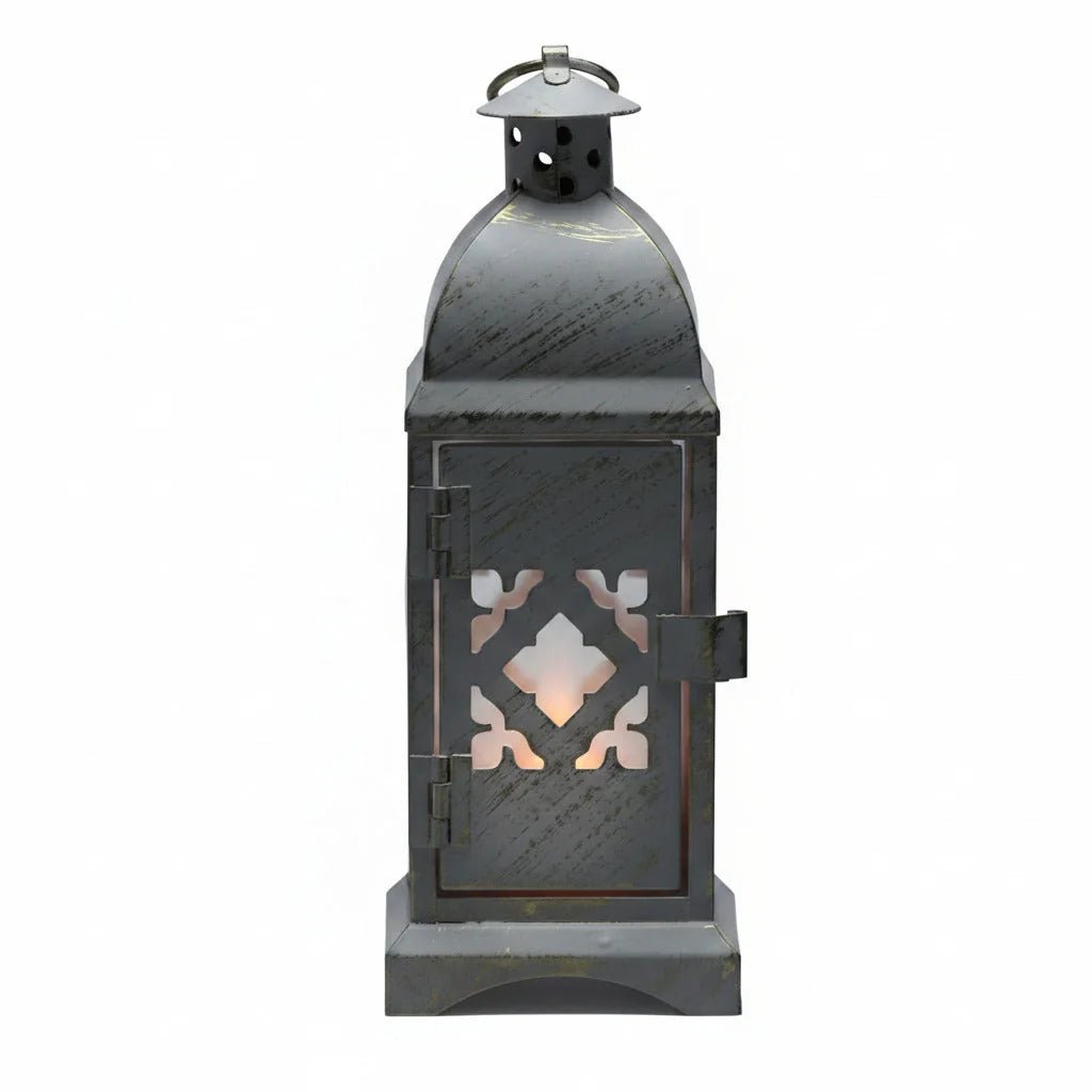 Klassische Tischlaterne Landhaus 19cm Teelicht Weiß Teelichthalter Tisch Deko Weihnachten – Windlicht / Teelichtglas – stilvo