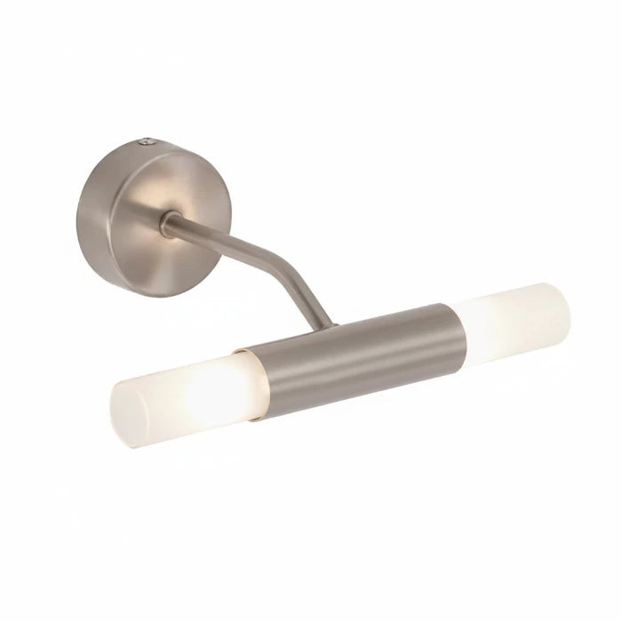 LED Bad Wandleuchte 2-flammig SPLASH nickel-matt Spiegellampe
