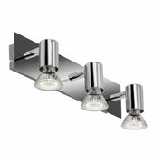 Spiegellampe Wandlampe Chrom 32cm 3x GU10 LED 4W IP23