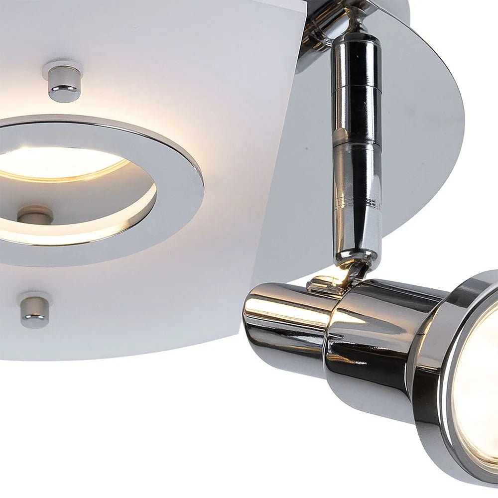 LED Deckenlampe mit beweglichen Strahlern Chrom 20cm – Strahler / Spotbeleuchtung