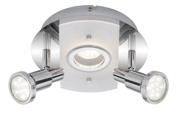 LED Deckenlampe mit beweglichen Strahlern Chrom 20cm – Strahler / Spotbeleuchtung