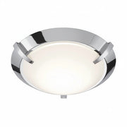 Runde LED Deckenlampe Chrom mit Glas 27cm 1200 Lm – Deckenleuchte dimmbar