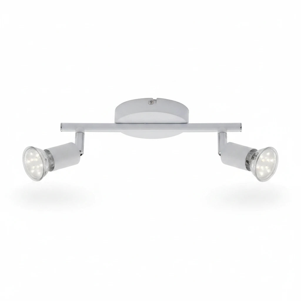 Deckenstrahler LED 2flg weiß inkl. 3W GU10 schwenkbar SIMPLE – Strahler / Spotbeleuchtung