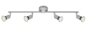 LED Deckenstrahler 4flg silber inkl. GU10 3W schwenkbar PICCO – Strahler / Spotbeleuchtung