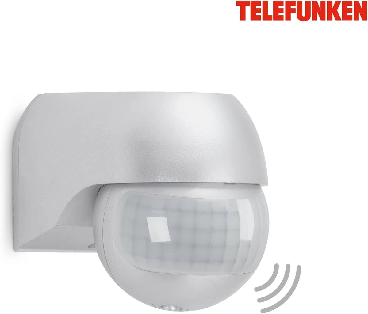 Bewegungsmelder für außen silber Reichweite 12m 180° IP44