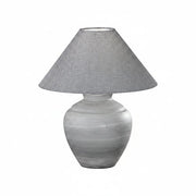 Keramik-Tischleuchte mit Textilschirm , Crock Tischlampe