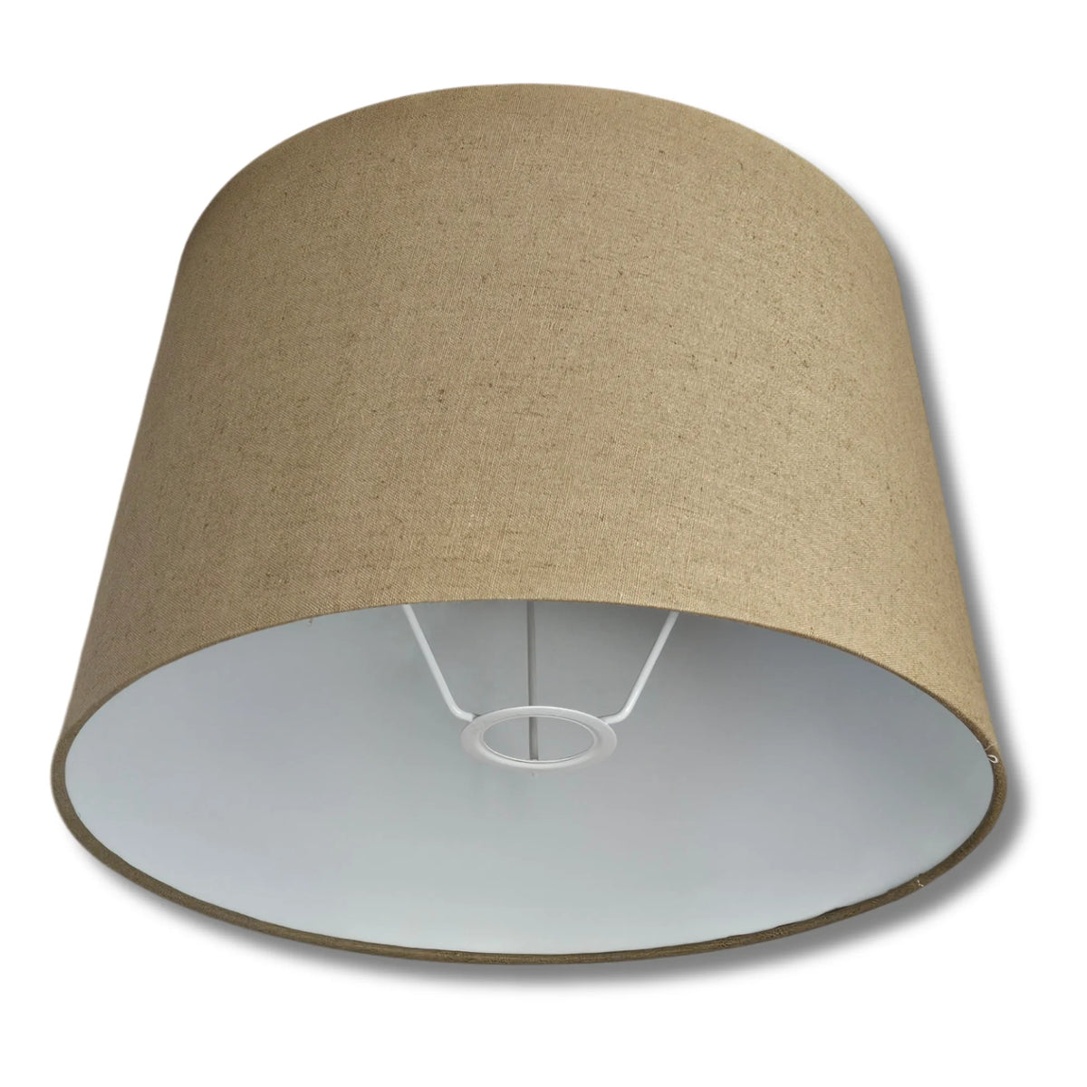 Brauner Baumwoll Lampenschirm, 35 cm mit feiner Stoffstruktur