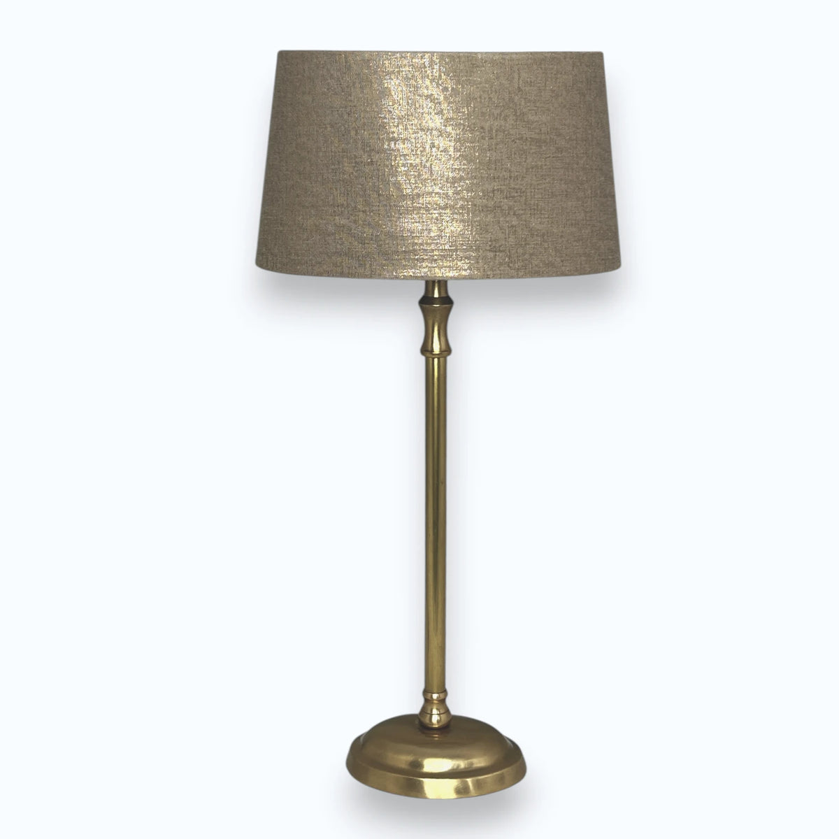 Ovaler Lampenschirm 3625950  aus Stoff in Tuff Bronze,mit den Maßen 24 x 21 x 14 cm