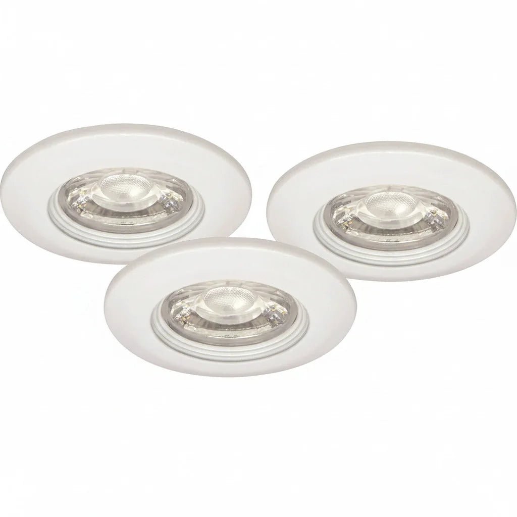 3er Set LED Einbau Spots dimmbar weiß 18,5W IP44 60mm MD-99 – Einbaustrahler IP44, dimmbar, 60mm