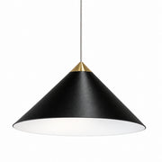 Kleine design hanglamp zwart, wit & messing Ø 10,7 cm – BRUCK MAX Via