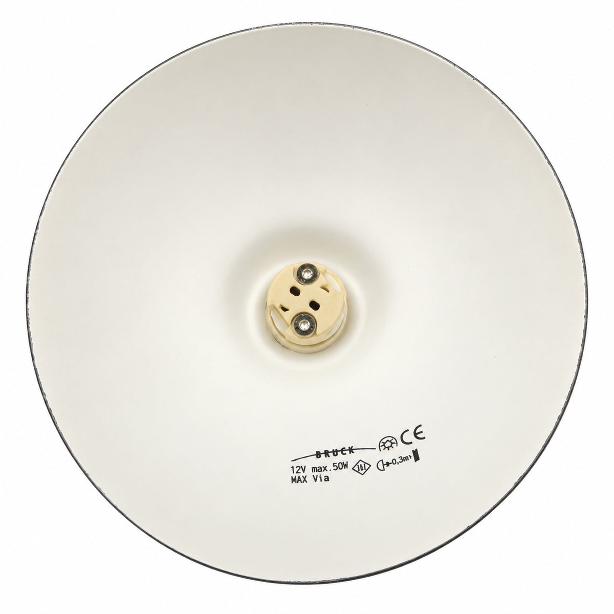Kleine design hanglamp zwart, wit & messing Ø 10,7 cm – BRUCK MAX Via