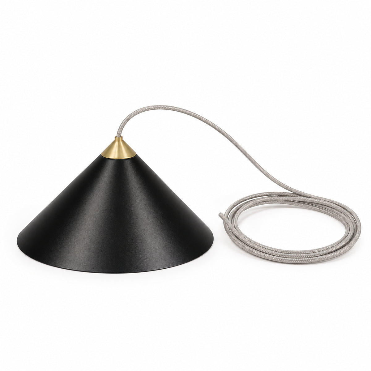 Kleine design hanglamp zwart, wit & messing Ø 10,7 cm – BRUCK MAX Via