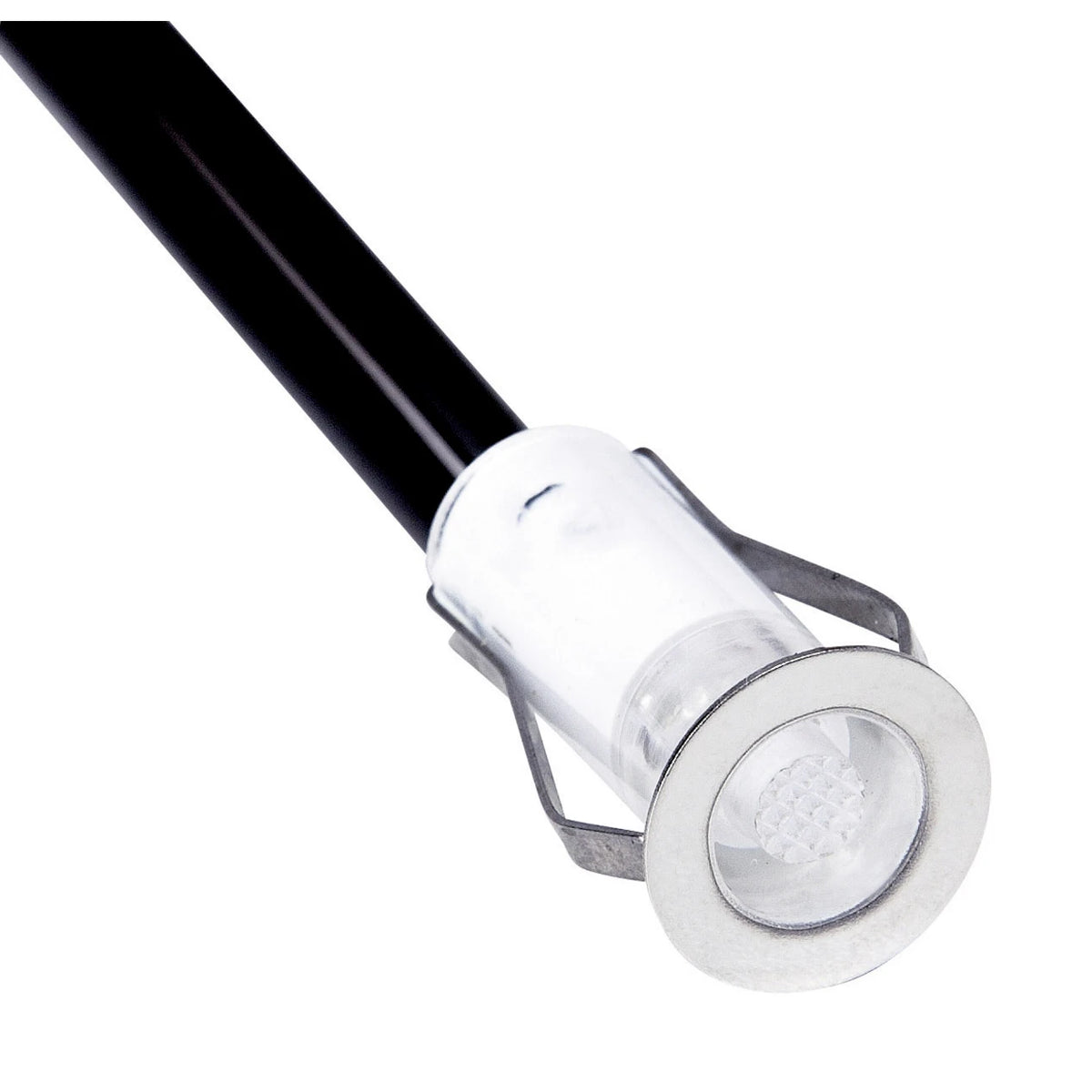 Brilliant Cosa 15 LED Einbauspot mit 15 mm Edelstahlblende und geriffeltem Glas
