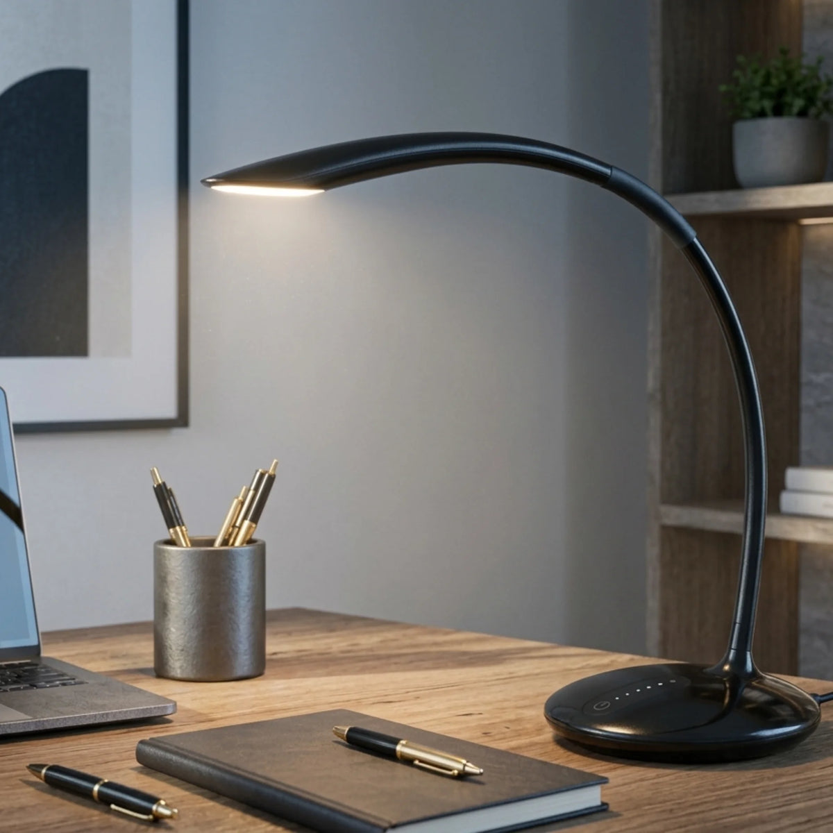Design LED Schreibtischleuchte CALLA Schwarz 