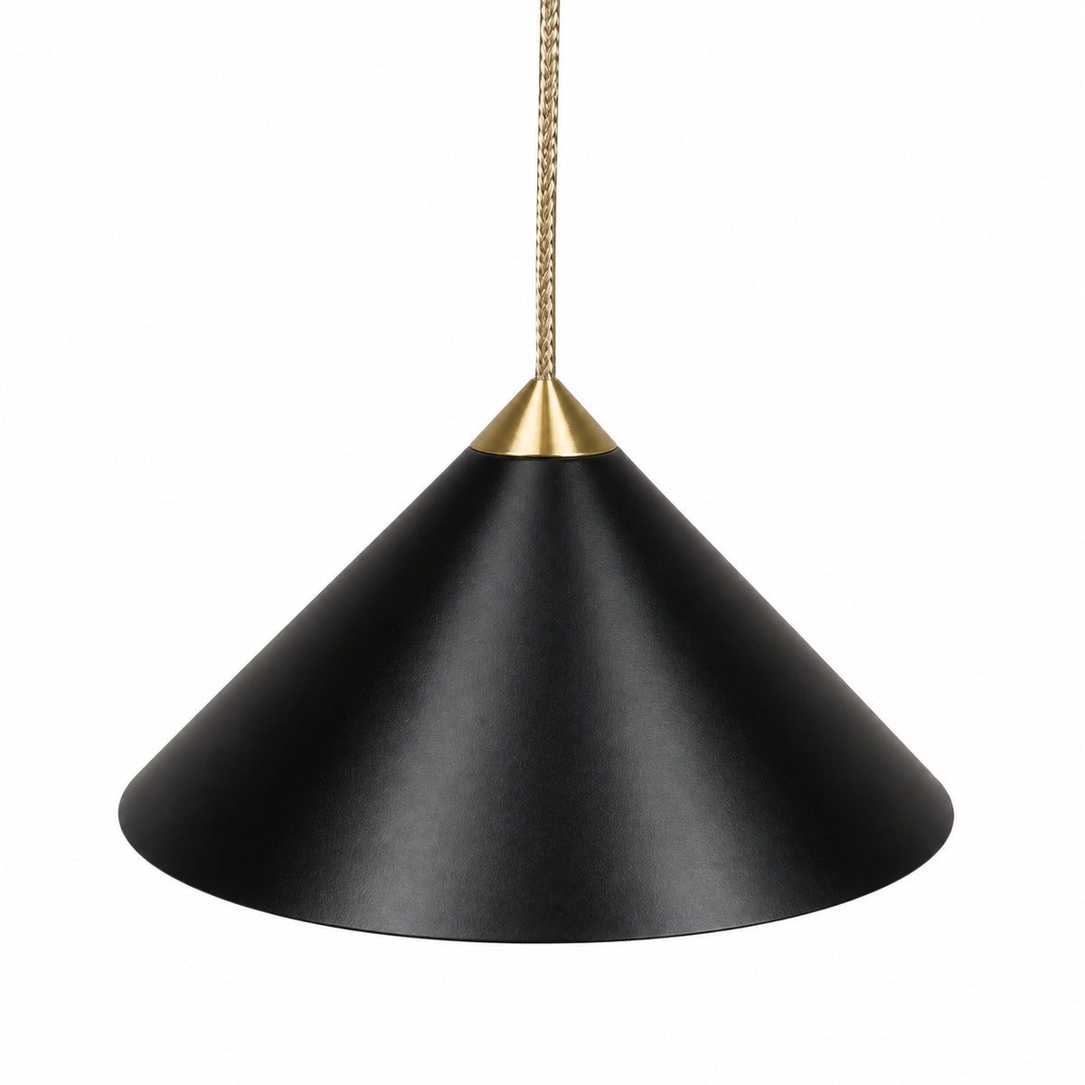 Kleine design hanglamp zwart, wit & messing Ø 10,7 cm – BRUCK MAX Via