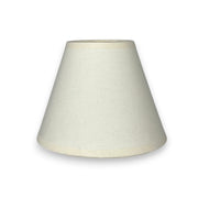 Lampenschirm E14 Top-Rund aus Baumwollstoff in Creme-Front