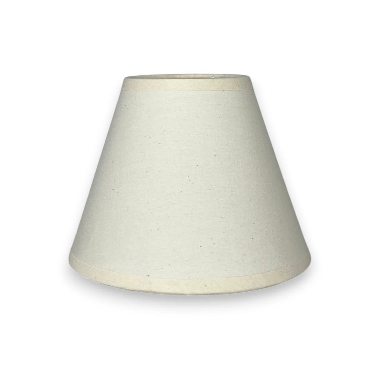 Lampenschirm E14 Top-Rund aus Baumwollstoff in Creme-Front