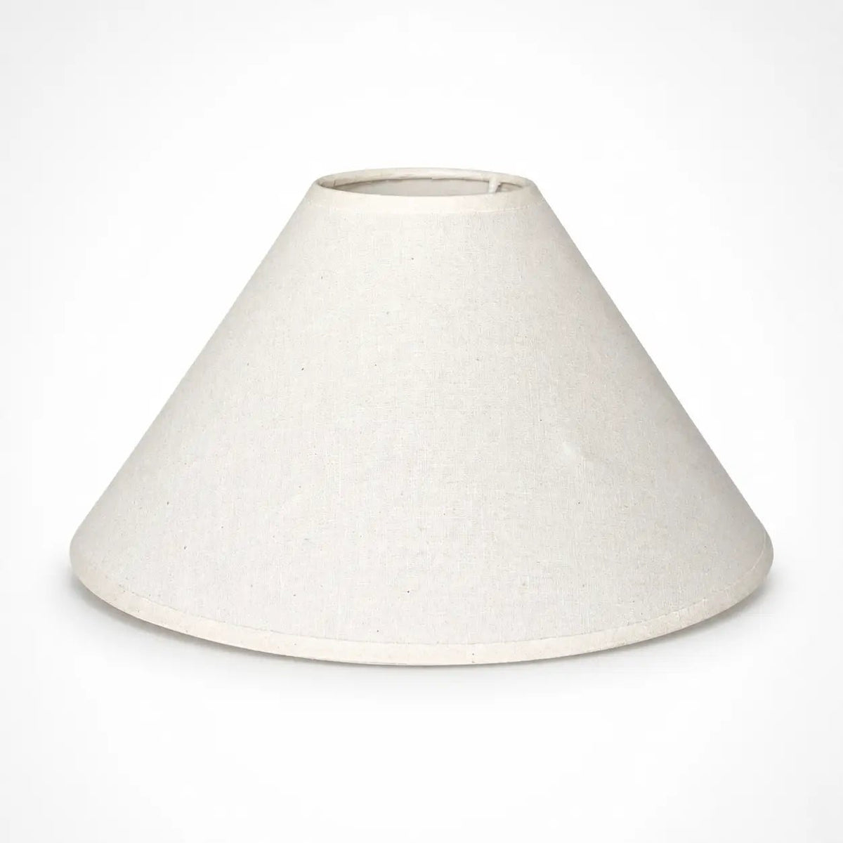 Lampenschirm Creme konisch 30 cm aus Baumwollstoff-Front