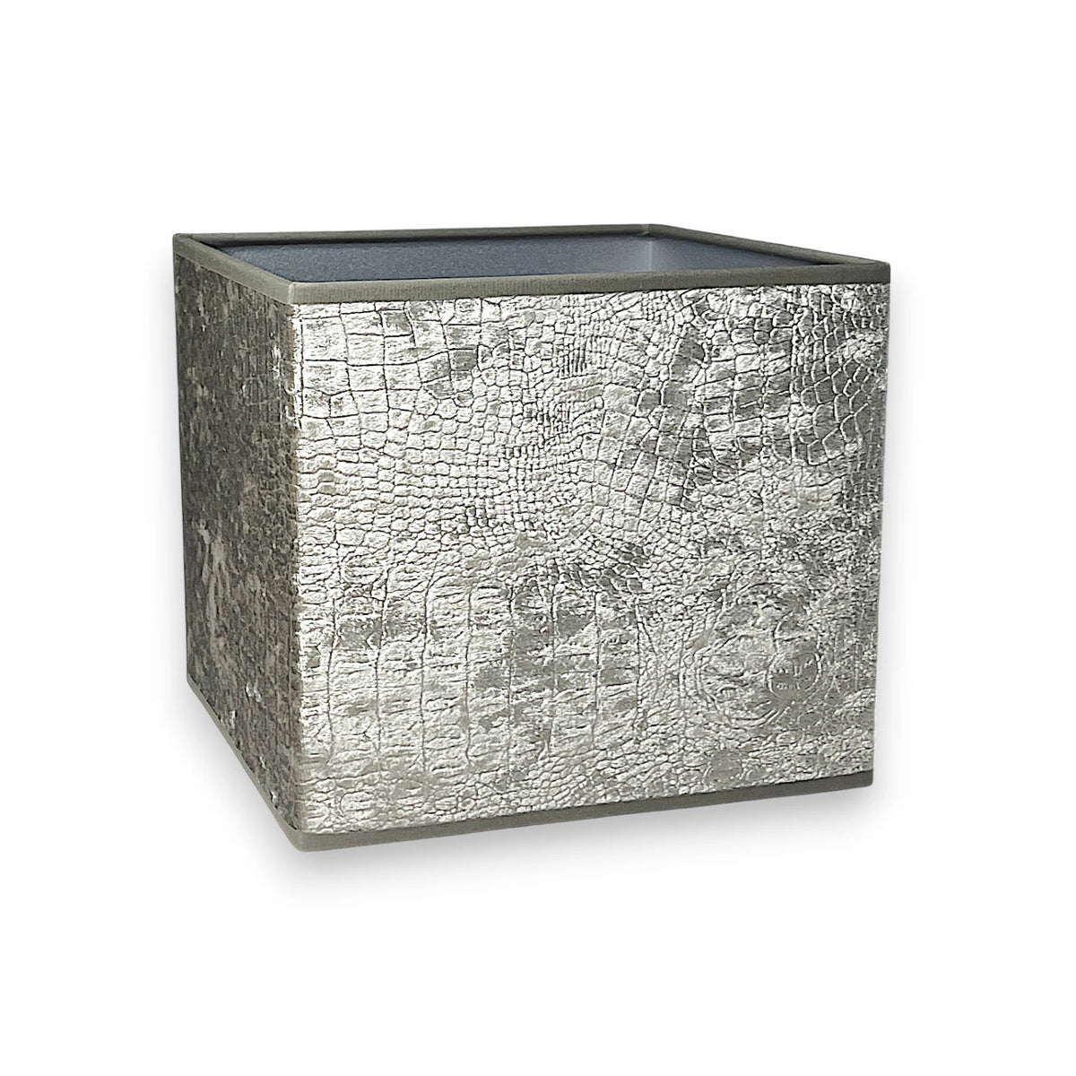 Grau Lampenschirm von Light & Living aus strukturiertem Schlangen Stoff