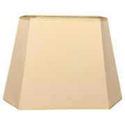 rechteckiger Lampenschirm in Warm Beige mit achteckiger Formwirkung, Frontansicht