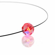 Leuchtende Halskette – Ball (geschliffen) – Rot – Swarovski® Elements