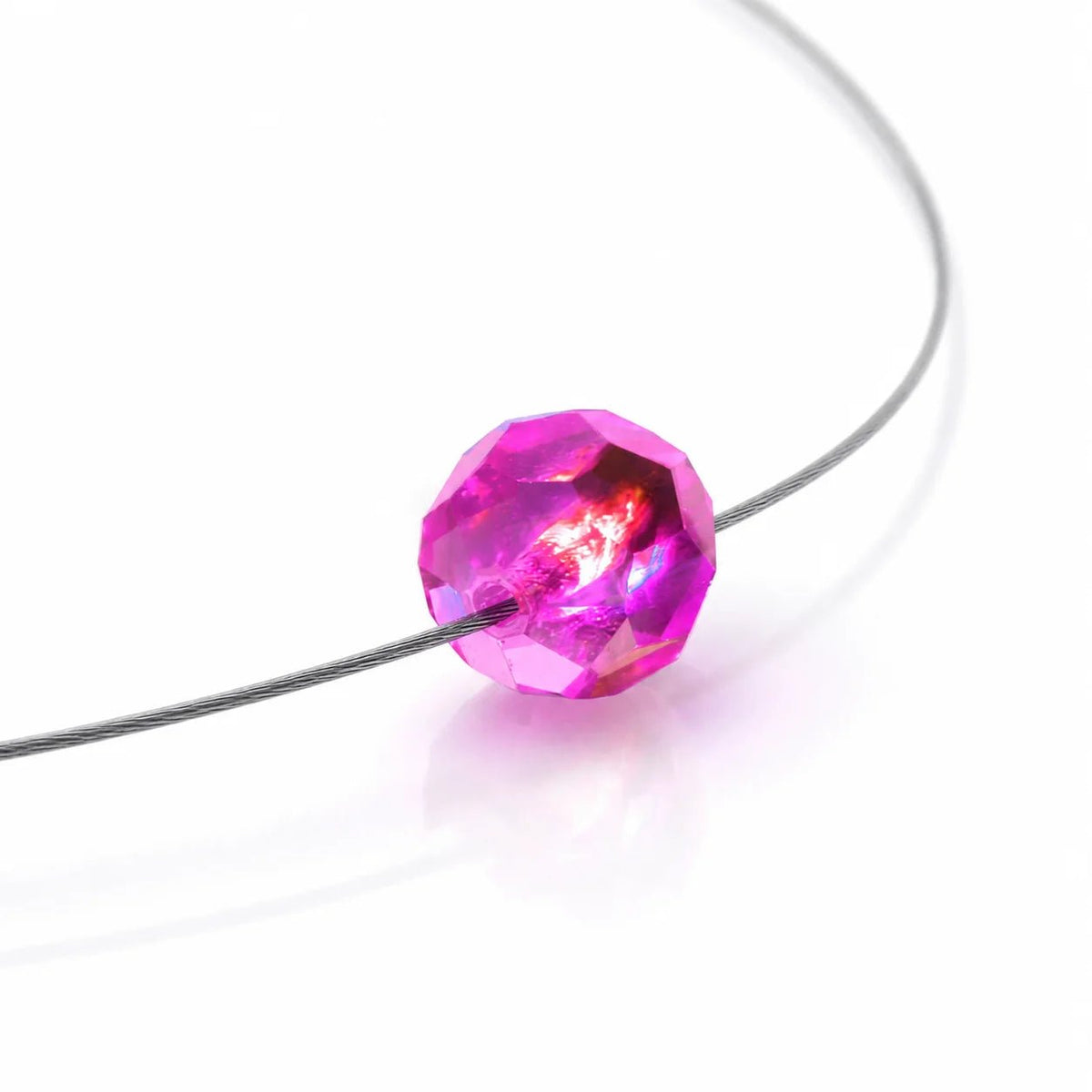 Leuchtende Halskette Ball Pink mit Swarovski® Elements