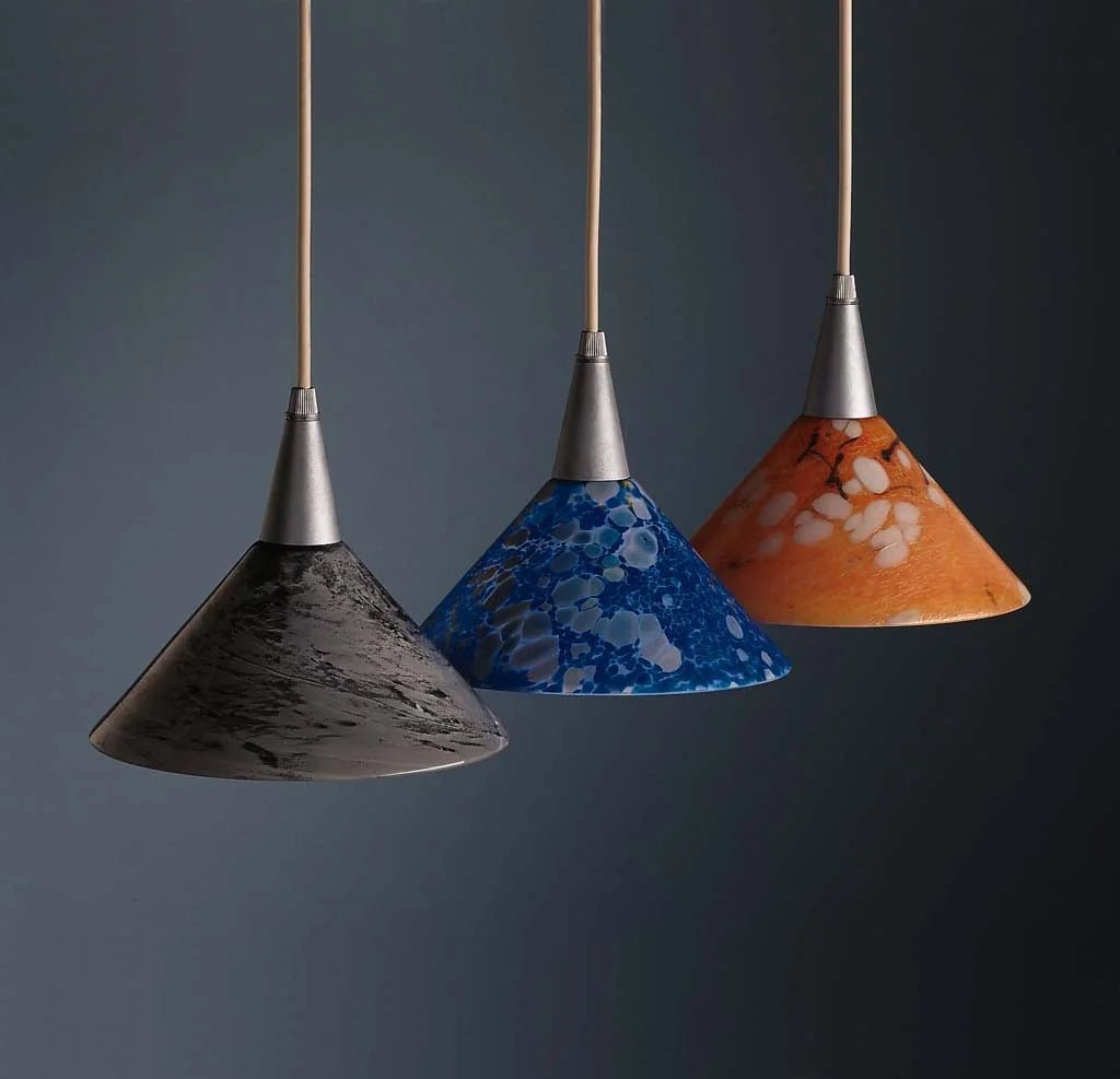 Bruck lampenglas vervangingsglas – handbeschilderde glazen lampenkap in oranje parelmoer