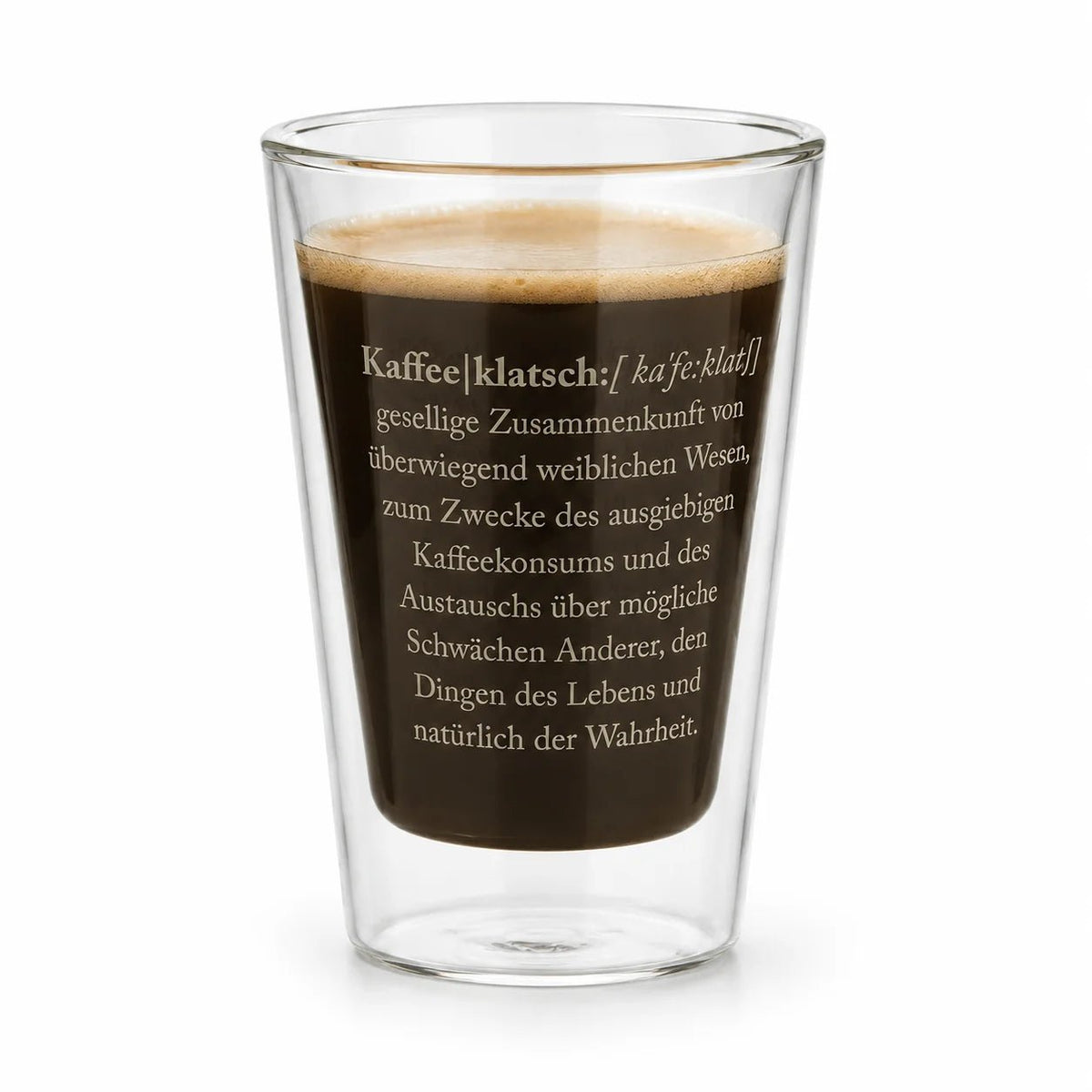 Doppelwandiges Thermoglas Kaffeeklatsch 250 ml mit Latte Macchiato von Sompex