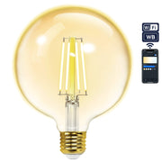 Aigostar smarte LED-Filamentlampe E27 G125 – Bernstein, WLAN, 6 W CCT – Hauptbild