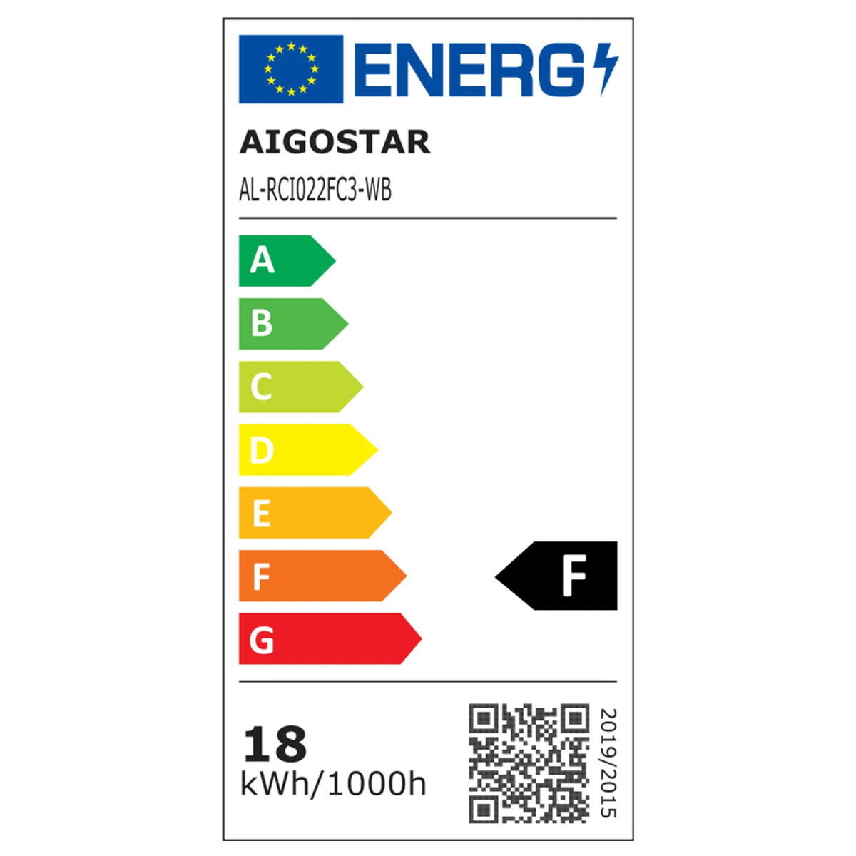 Aigostar smarte LED-Deckenleuchte – 22 W RGB+CCT, WLAN, ultraflach Ø 29,5 cm – Energieetikett