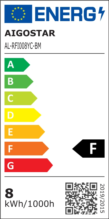 Aigostar Mirage smarte LED-Stehleuchte – 8 W RGB+CCT, Bluetooth Mesh, 150 cm – Energieetikett