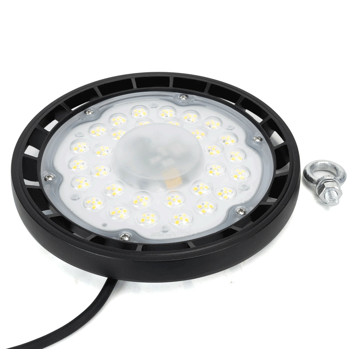 Aigostar smarte LED-Hallenleuchte 150 W – 4000 K, 15000 lm, IP65, Bluetooth Mesh – Produktansicht 3