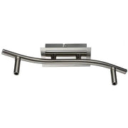 Armatur Deckenlampe 2 flammig 31cm Chrom eckig