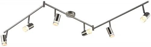 Armatur Deckenlampe 6flg Stangensystem rund Chrom 1,8m