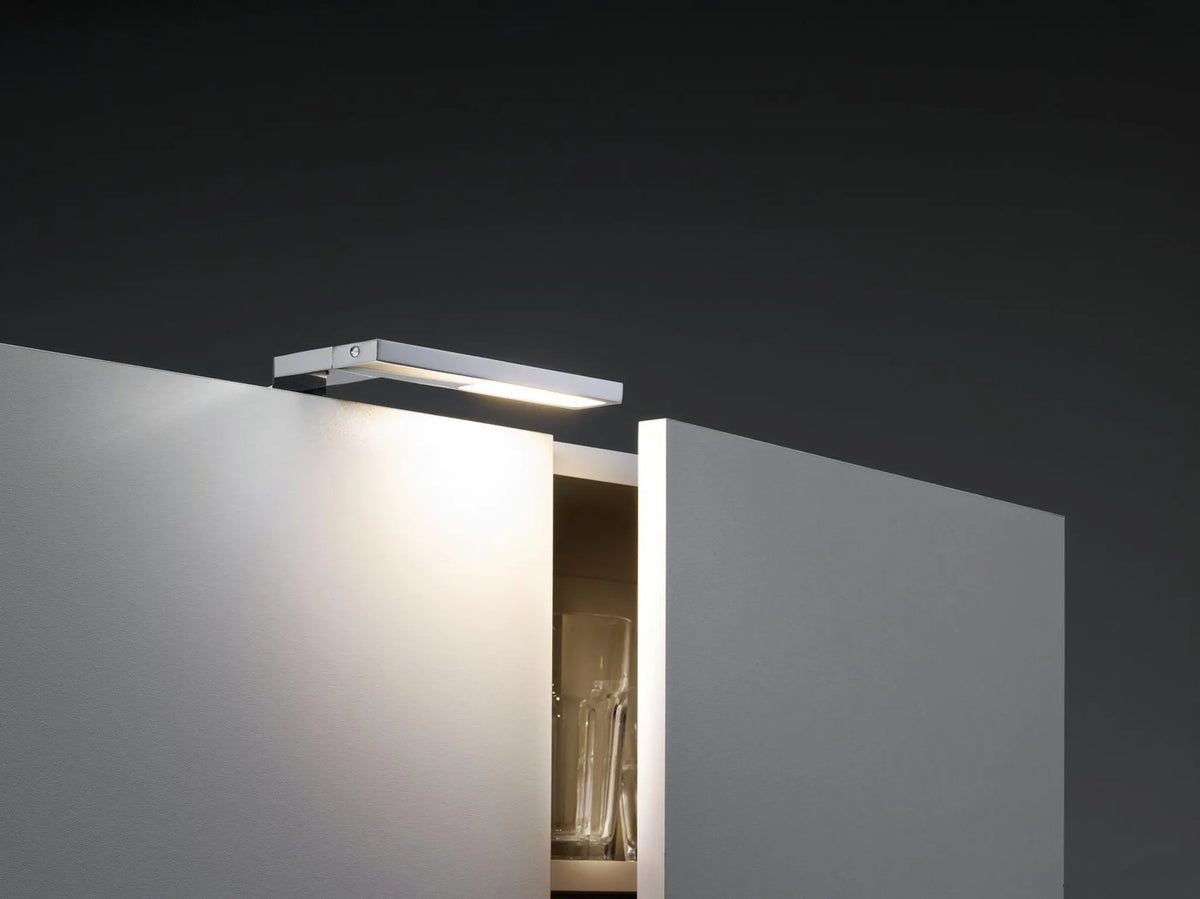 Klemmleuchte LED für Spiegel und Schrank Chrom IP44 Galeria Hook Paulmann 990.89 mit winkel
