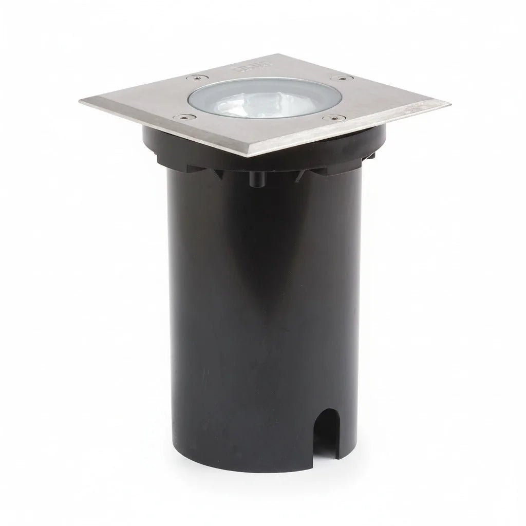 Halogen Bodeneinbaustrahler außen eckig befahrbar IP65 – Einbaustrahler IP65