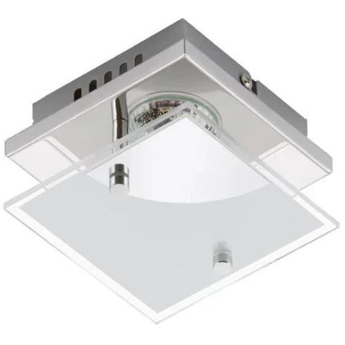 Kleine LED Wandlampe Deckenlampe aus Glas 12x12cm