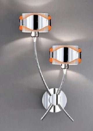 Moderner Ersatz-Lampenschirm aus Chrom mit orangefarbener Lichtreflexion für Wand-, Tisch- und Pendelleuchten eglo freeride