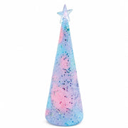 Beleuchteter EGLO LED Tannenbaum mit RGB-Licht, Sternspitze und glitzernder Oberfläche.