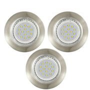 SET 3x LED Einbauleuchte PENETO GU10 3W brüniert 68mm – Einbaustrahler IP20, dimmbar, 68mm